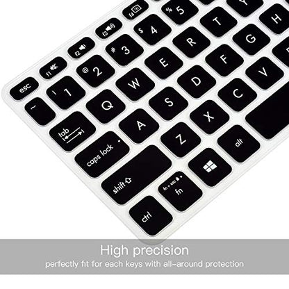 ImComor Keyboard Cover For Asus VivoBook F512DA F512FA F512JA X512FA X512DA X515JA S512 S530UA S530FA 15.6 Inch Laptop Accessories, Black