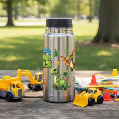 Peacoblue UV DTF Cup Wraps Transfer Stickers Dinosaurs Pattern, 10 Sheets Waterproof Custom Vinyl Transfer Sticker 16oz Coffee Glass Cup Tumbler Bottle Mug Decals for Men Women - style: Dinosaurs