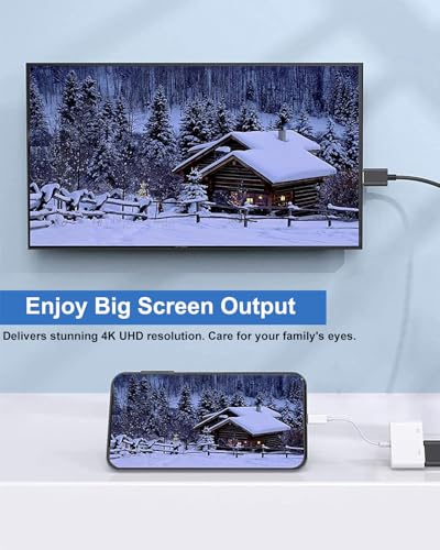 4K 60Hz USB C to HDTV Adapter with 100W PD Charging | True plug & play. Streams Netflix & Prime Video in 4K 60Hz. Features 100W PD pass-through charging for USB-C devices. - color: White-C to HDTV