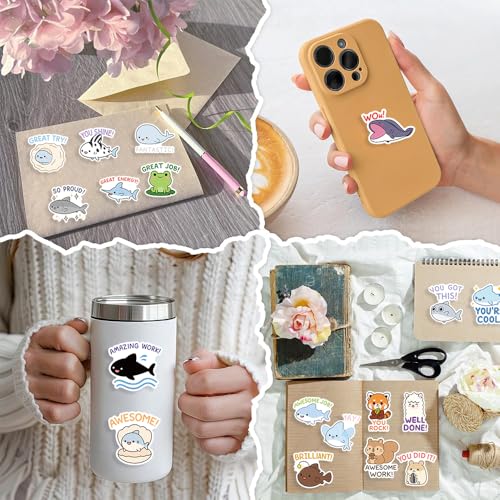 200 Pcs Cute Animal Stickers Bulk.Inspirational Stickers Packs for Boys Adults Teens Girls.Waterproof Vinyl Kawaii Sticker for Laptop, Classroom, Phone Case, Luggage, Cups (Teacher Reward Stickers) - color: Teacher Reward Stickers