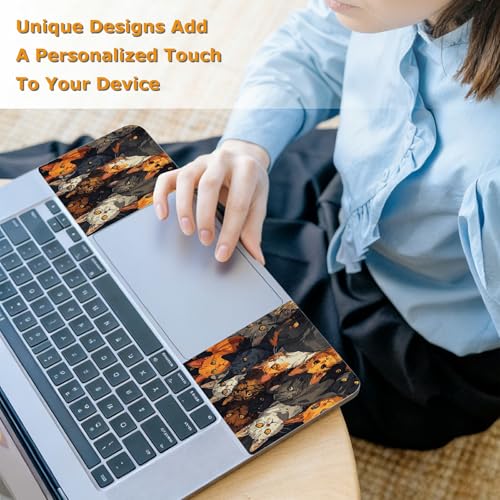 Universal Laptop Skin Sticker with 2 Wrist Pad Decals, 3-Piece Removable Vinyl Laptop Cover, Art Cats Waterproof Anti-Scratch, Easy-Trim Fit for 13.3" 14" 15.6" Laptops - color: Art Cats