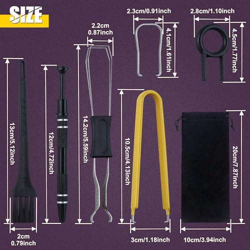 6 Pcs Keyboard Switch Puller Kit 2-in-1 Switch Puller Keycap Puller Key Removal Tool Key Extractor Kit with Brushes,4-Jaw Gripper for Mechanical Keyboard Electronic Component Removing Fixing - style: 6 Piece