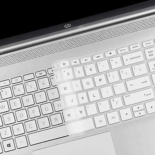 Keyboard Cover for 17.3" HP Laptop 17-by 17-by2053cl 17-by4633dx 17-by0061st 17-by0021dx, HP Envy 17m-ae011 17m-ae111 /17.3 hp 17-bs Series 17-bs010 17-bs020 17-bs019 17-bs049 /15.6" HP Envy X360 15 - color: White