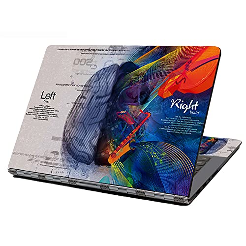 HAPPYLIVE SHOPPING Laptop Skin Sticker Decal,14 15 15.4 15.6 Protector Cover for Toshiba Hp Samsung Dell Apple Acer Leonovo Sony Asus Notebook (Left Right Brain) - color: Left Right Brain