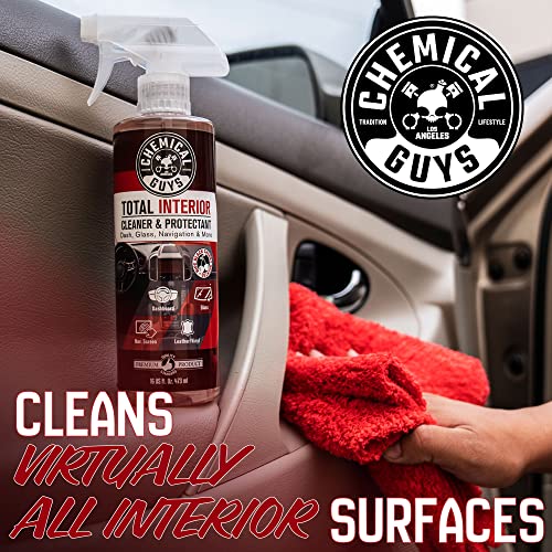 Chemical Guys Total Interior Cleaner Variety Kit With Storage Bag | 3 Scents, Fresh, New Car, & Black Cherry Scents, 3 Microfiber Towels, & Giftable Car Care Bag - size: 48 Fl Oz (Pack of 1), style: BAG KIT