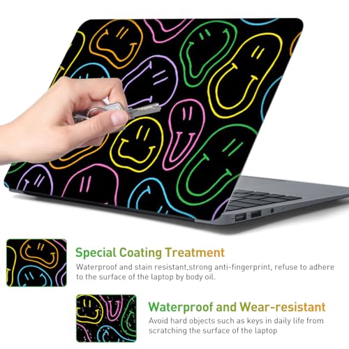 12.1-15.6 Inch Laptop Skin Decal, Universal Reusable Vinyl Laptop Cover Sticker, Waterproof Art Decal Protector with Cute Smile Face - color: Cute Smile Face