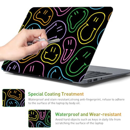 12.1-15.6 Inch Laptop Skin Decal, Universal Reusable Vinyl Laptop Cover Sticker, Waterproof Art Decal Protector with Cute Smile Face - color: Cute Smile Face