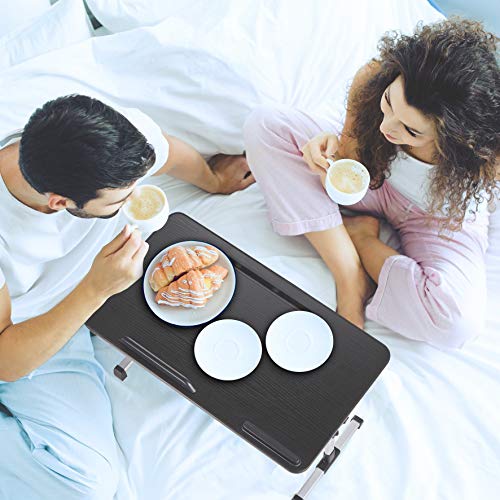 Lap Desk for Laptop,BUILDEC Adjustable Laptop Stand for Desk with Storage Drawer,Foldable Legs Standing Lap Table for Reading, Eating, Working, Writing, Gaming and Drawing in Bed Sofa Couch Floor - size: Medium: 20.5" x 11.8" x H(9.4 -12.6")