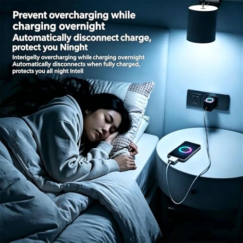 Kuwajia Charger, Ai Smart Auto Cut Adapter, Full Battery Auto Disconnect, 140w Fast Charging Station with Protective Memory Silicone Padding, Battery Protection Adapter Compatible