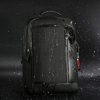 BOPai Intelligent expandable large Smart 15.6 inch Backpack Travel Friendly Water Resistant Anti-Theft Laptop Rucksack with USB Charging Business Laptop Backpack Men Black Multi-Functional - color: Black1