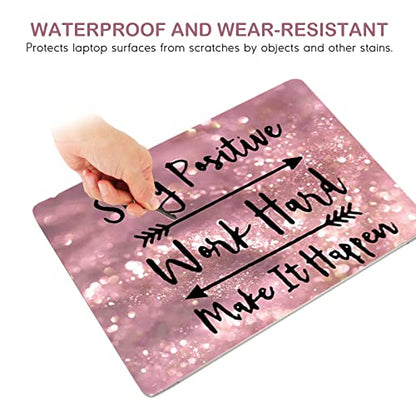 DINKY Laptop Skin Sticker Decal, 13" 13.3" 14" 15" 15.4" 15.6 inch Laptop Universal Reusable Vinyl Skin Stickers Cover Art Decal Notebook PC Personalized Protector (Pink Letters) - color: Pink Letters
