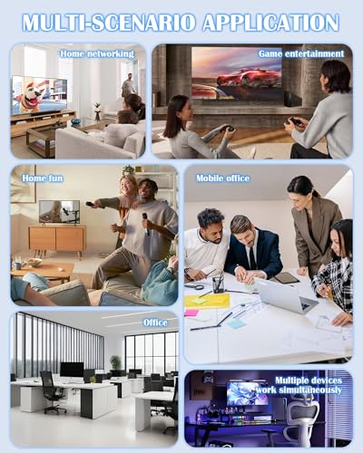 Gigabit Ethernet Splitter 1 to 2, LAN Cable Splitters High Speed 1000Mbps RJ45 Ethernet Switch with USB C Power Cable for Cat5/5e/6/7/8 Cable