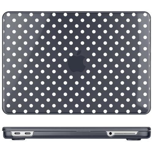 May Chen Compatible with MacBook Neo 13 inch Case 2026 Model A3404, Plastic Hard Shell,Keyboard Cover,Screen Protector,Dust Plug, for MacBook Neo 13" with A18 Pro Chip, Black Polka dot - color: Black Polka dot