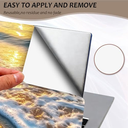 Laptop Skin 12.1-15.6 inch Removable Universal Reusable Laptop Sticker Decal,Waterproof No Residue Vinyl Cover,Scratch-Resistant Cuttable Full Wrap Sticker for Notebook, Golden Beach Sunset Ocean - color: Golden Beach Sunset Ocean