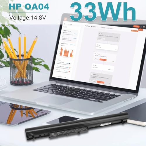 Tree.NB New Spare 746641-001 Laptop Battery for HP OA03 OA04 740715-001 746458-421 751906-541 15-R132WM - size: 10.83x1.57x0.98inch OA04