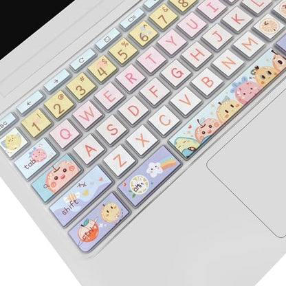 Keyboard Cover Skin for HP Chromebook 11 x360 11.6,G2/G3/G4/G5/G6 EE/G7 EE 11.6, 14-ca 14-ak14-X Series/HP Chromebook 14 G2 G3 G4 Keyboard Protector,Cute Fruits - color: Cute Fruits