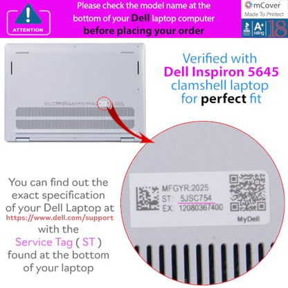 mCover Case Only Compatible with 2024～2025 16" Dell Inspiron 16 5640 5645 Series Clamshell Windows Laptop PC (NOT Fitting Any Other Dell Models) - Blue - color: Blue