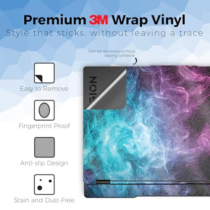 Glossy Glitter Laptop Skin Compatible with Lenovo Legion 5 Gaming Laptop (15IRX9) 2024 - Mystic Smoke - Premium 3M Vinyl Protective Wrap Decal Cover - Easy to Apply | Crafted in the USA - color: Mystic Smoke, size: Legion 5 Gaming (15IRX9) 2024 Top Skin O