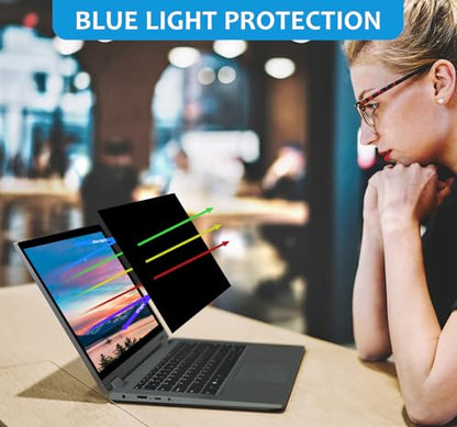 FILMEXT 14 Inch Laptop Privacy Screen, 16:10 Aspect Ratio | Compatible with Lenovo Hp Dell Acer Asus Thinkpad Envy Xps, Removable Laptop Screen Privacy Anti Spy Anti-Blue Light Filter - size: Privacy 14-16:10