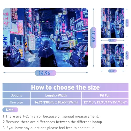 12.1 13 13.3 14 15.4 15.6 Inch Laptop Skin Decal, Laptop Skins Stickers Decals for Notebook PC, Universal Reusable Vinyl Laptop Cover Sticker, Waterproof Art Decal Protector I Neon Sign Street - color: Neon Sign Street