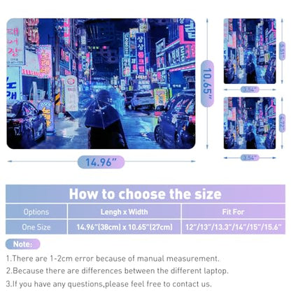12.1 13 13.3 14 15.4 15.6 Inch Laptop Skin Decal, Laptop Skins Stickers Decals for Notebook PC, Universal Reusable Vinyl Laptop Cover Sticker, Waterproof Art Decal Protector I Neon Sign Street - color: Neon Sign Street