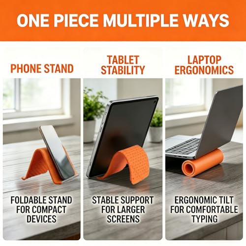 Portable Foldable Silicone Phone Holder, Flexible Silicone Aluminum Phone Stand, Bendable Rollable Foldable Design, Multi-Angle Adjustable Stand for Phone Tablet Laptop, Freely Lazy Bracket (Black) - color: Black