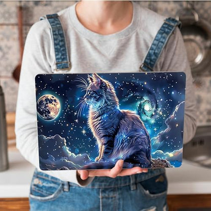 Universal Laptop Skin Sticker with 2 Wrist Pad Skins, Waterproof Scratch Resistant Vinyl Laptop Cover Decal, Cut to Fit for 11–15.6 Inch MacBook HP Dell Lenovo, Cat Universe - color: Cat Universe