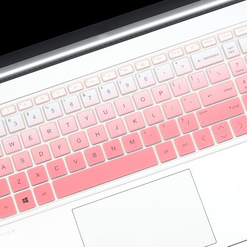 Keyboard Cover for HP 15.6" Laptop 15-fc 15-fd Series, HP Pavilion 15-eg 15-eh/er, HP Pavilion 17z 17-cn 17-cp 15z-fc000 15t-fd000 15t-eg300 15-fc0093dx 15-fc0025dx 15-fd0083wm 15-fd0107dx 17t-cn300 - color: GradientPink