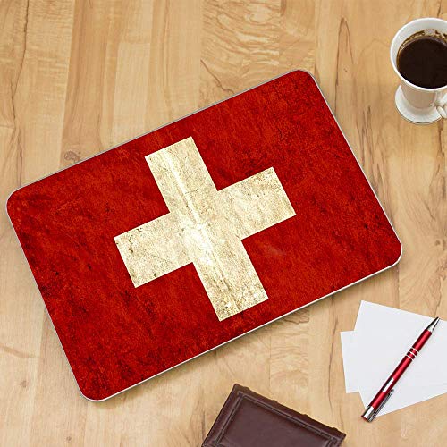 Flags | Custom Fit Made to Order Laptop Notebook Skin Vinyl Sticker Cover Decal Fits 13.3" 14" 15.6" 16" HP Lenovo Apple Mac Dell Compaq Acer Flag Switzerland Grunge Distressed Country - color: Style 9