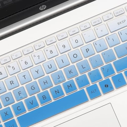 Keyboard Cover for 2025 2024 HP Laptop 15-fc 15-fd 15.6" Series 15z-fc000 15t-fd000 15-fd0123dx 15-fd0127dx 15-fc0245dx 15-fc0025dx 15-fd0023dx 15-fd0005dx 15t-fd100 fd0083wm 15-fc0093dx-OmbreBlue - color: OmbreBlue