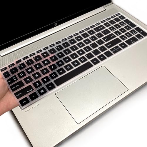 Keyboard Cover for 15.6" HP ProBook 450 G8 G9 G10/HP ProBook 455 G8 G9 G10/HP ProBook 650 G8/HP Zbook Power G8 G9, New HP ProBook 15.6'' Keyboard Skin(NOT fit HP ProBook 450/455/650 G6 G7) Black - color: Black