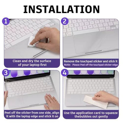 Palm Rest Cover for 2026 MacBook Neo Vinyl Skin with Trackpad Protector | Protect Laptop, Laptop Decal,Residue-Free Sticker,Removable(Clear) - color: Tansparent