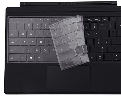 Keyboard Skin for Microsoft Surface Pro (2017 Released) & Surface Pro 4, Precsion Fit Ultra Thin Clear TPU Keyboard Cover Protector US Layout