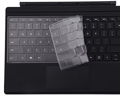 Keyboard Skin for Microsoft Surface Pro (2017 Released) & Surface Pro 4, Precsion Fit Ultra Thin Clear TPU Keyboard Cover Protector US Layout