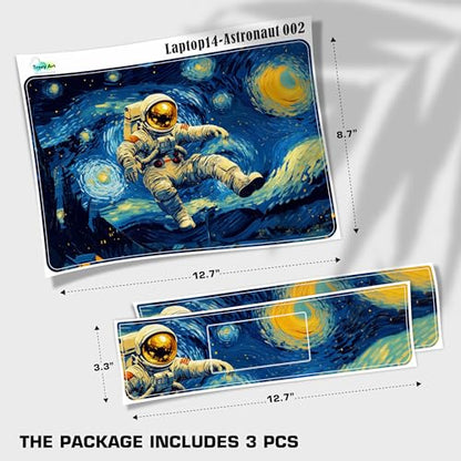 Laptop Skin Decal HP 14" - Astronaut Art, Laptop Cover Sticker, No Cutting Required, No Bubble, Waterproof, Scratch Resistant - Including Wide Screen and Wrist Pad - size: 14 inch