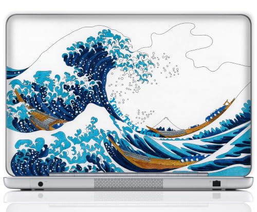 Custom Design Personalized Laptop Skin Sticker Cover Art Decal, Customize with Your Name or Text (13 Inch, Great Wave) - color: 3502, size: 13 Inch