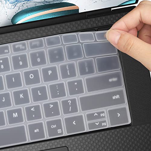 Keyboard Cover for 2025-2022 Dell XPS 15 9500 9510 9520 9530 15.6 Inch & XPS 17 9720 9700 9710 9730 17 Inch & DELL Precision 5770 5570 5760 5560 15.6" 17.3" US Layout (NOT FIT XPS 13 14 16 inch) - color: Clear