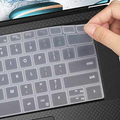 Keyboard Cover for 2025-2022 Dell XPS 15 9500 9510 9520 9530 15.6 Inch & XPS 17 9720 9700 9710 9730 17 Inch & DELL Precision 5770 5570 5760 5560 15.6" 17.3" US Layout (NOT FIT XPS 13 14 16 inch) - color: Clear