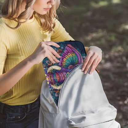 Mandala Elephant Laptop Sleeve 15 16 Inch Puffy Quilted Carrying Case Protective Computer Bag Waterproof Laptops Sleeve for Women Men - color: Mandala Elegant, size: Large