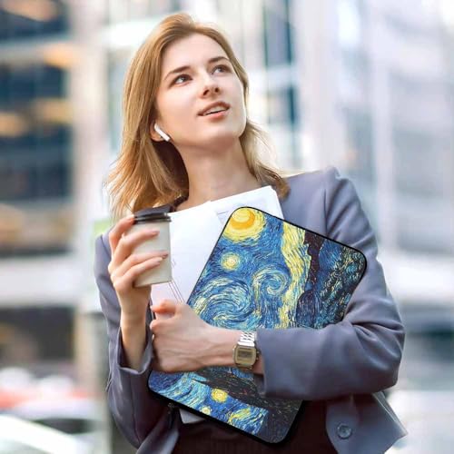Laptop Sleeve Bag 15.4 15.6 Inch,Starry Night Protective Polyester Computer Cases Laptop Cover Briefcase Bag Tablet Travel Cover - color: LPS-033