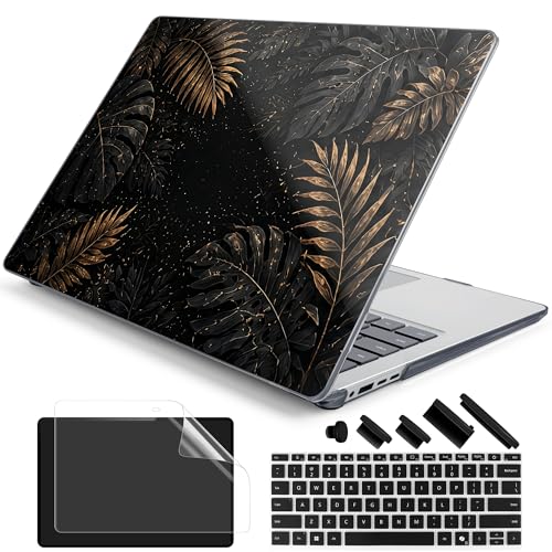 Batianda Luxury Tropic Leaf Case for Microsoft Surface Laptop 15 inch | Fits Surface Laptop for Business 8th Edition 2026 & Surface Laptop 7 15" 2024, 4-in-1 Bundle, Slim Hard Shell, Precision Fit - color: Luxury Tropic Leaf
