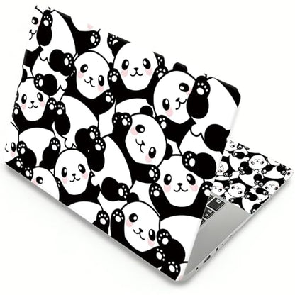 Laptop Skin Sticker Laptop Cover for 12" 13" 13.3" 14" Laptop Stickers,Reusable Skin Sticker Cover Personalized Art Waterproof & Scratch-Resistant Protector Case,Cute Pandas - color: Cute Pandas