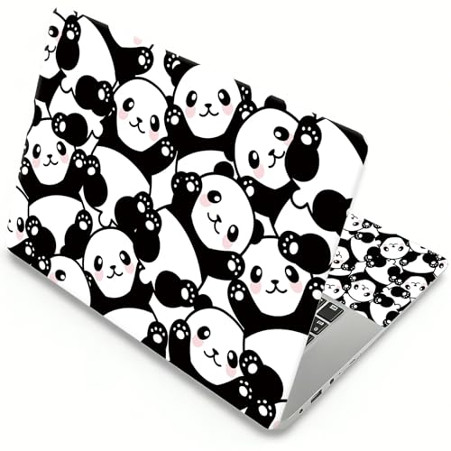 Laptop Skin Sticker Laptop Cover for 12" 13" 13.3" 14" Laptop Stickers,Reusable Skin Sticker Cover Personalized Art Waterproof & Scratch-Resistant Protector Case,Cute Pandas - color: Cute Pandas