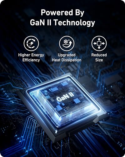 Anker Nano 100W MacBook Charger, 3-Port Fast Compact GaN USB Charger Block for MacBook Pro/Air, Pixelbook, ThinkPad, Dell XPS, iPad Pro, iPhone 17 Series, Galaxy S23,and More (Black, 1 Pack & 1 Cable) - color: black