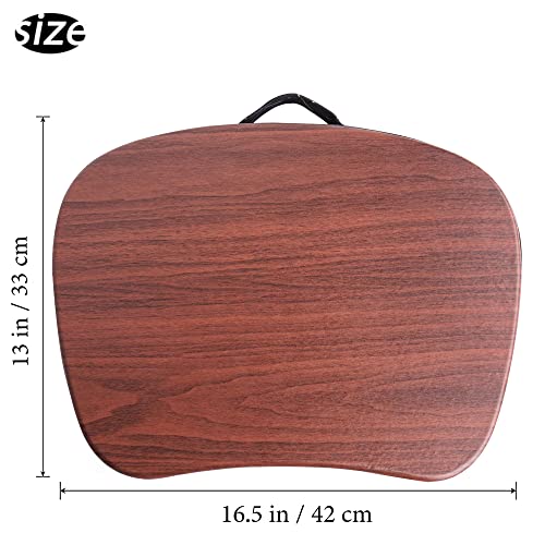 Lap Laptop Desk - Portable Lap Desk with Pillow Cushion, Fits up to 15.6 inch Laptop for Home Office Students Use as Computer Laptop Stand, Book Tablet(1-Dark Brown) - color: 1-dark Brown