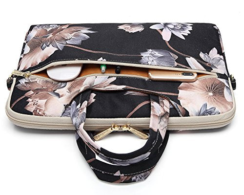 DACHEE Laptop Shoulder Bag for 15 Inch/15.6 Inch Macbook Pro - color: Lotus