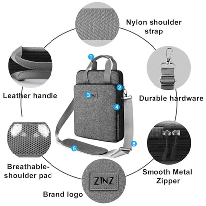Laptop Case 12.9 13 Shoulder Bag, Expandable Handbag with Valuables Compartment Compatible with MacBook Air/Pro/Neo 13" M5/M4/M3/M2/M1, iPad 12.9/13/11, Water-Resistant & Shockproof,L03G06 - color: L03g06, size: 13"