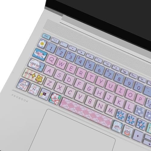 Cute Keyboard Cover for 15.6 inches HP ProBook 450 G8 G9 G10 / ProBook 455 G8 G9 G10 /ProBook 650 G8/HP Zbook Power G8 G9, Silicone Keyboard Skin, US Layout, Cute Bunny - color: Cute Bunny