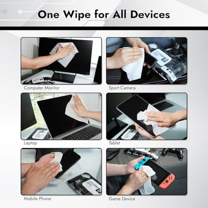 Air Jungles Electronic Wipes Screen Cleaner 70 Ct (Pack of 2), XL 8x10 Inch | No Cloth Needed, Cleaning LED Screen, TV, Computer, Tablet, Phone, Laptop, Monitor, Smart Watch, Headphone & Gaming Equipment - size: 70 Count (Pack of 2)