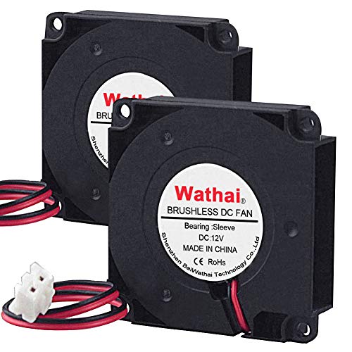 Wathai 4010 Blower Fan 12v Centrifugal Fan 40mm Computer Case Tiny Micro Turbine 40x40x10 for DIY 3D Printer Cooling 2 Pack - size: 40x10mm (12V Sleeve)